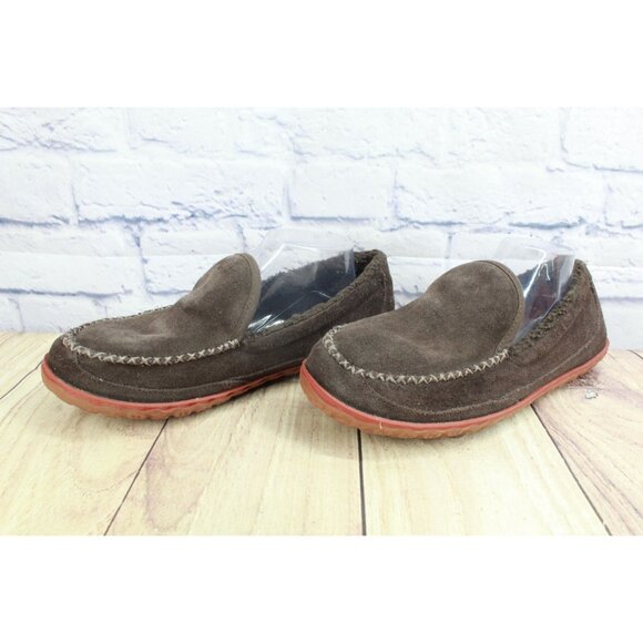 LL Bean Mountain Slippers Suede Bean Boot Brown Size 9 M - Picture 2 of 9